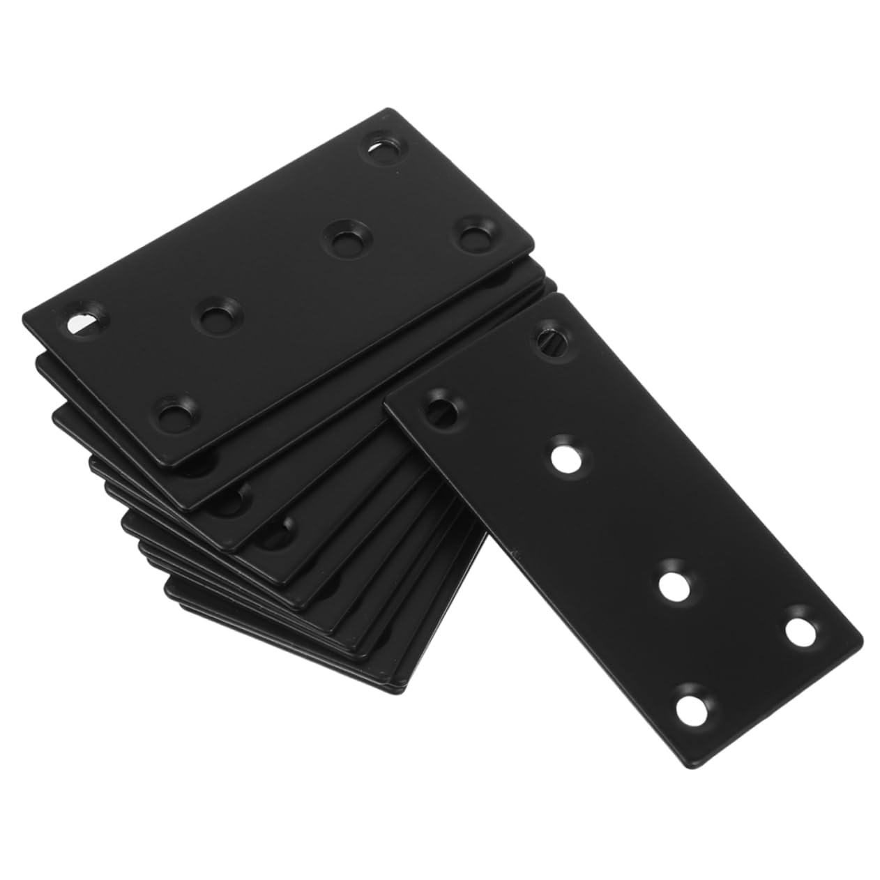 Housoutil 10pcs Stainless Steel Black Corner Brackets for Wood Shelves Wall Brackets for Room Wall