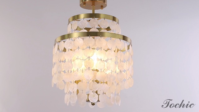 Amazon.com: TOCHIC 3-Lights Brass Gold Semi Flush Mount Ceiling
