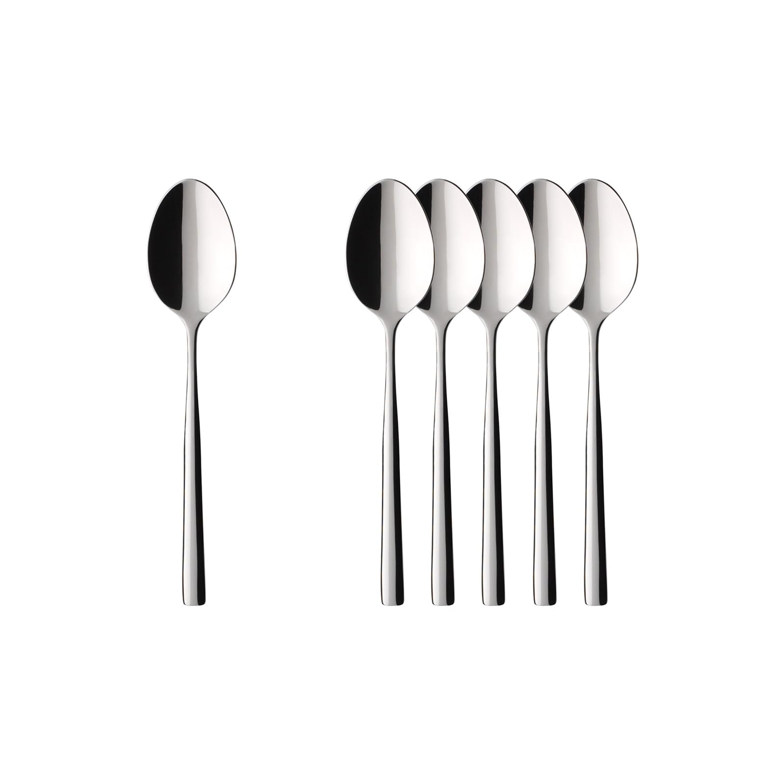 Villeroy & Boch Piemont 1262640180 - Cucharas de café (6 unidades, 4 unidades, acero inoxidable)