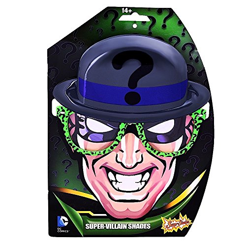 Image of Sun-Staches Batman Sunglasses, DC Comics Heroes & Villains Costume Accessory | Official DC Batman, Robin, Batgirl, Joker, Catwoman, or Harley Quinn | Costume Ready | 100% UV | One Size Fits Most