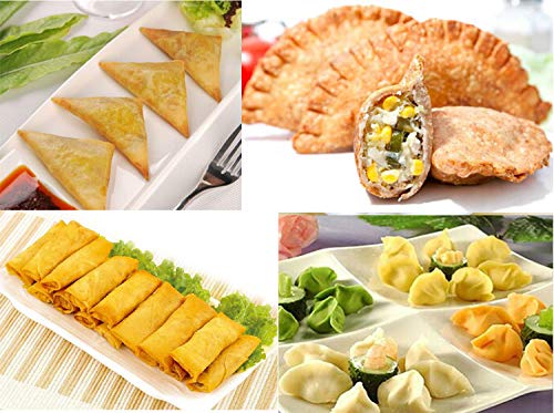 txmachine® Dumpling machine automatic samosa machine Commercial Spring roll machine 4800pcs/h Empanada Gyoza Potsticker Perogi Maker machine (220V/50HZ, samosa mold)