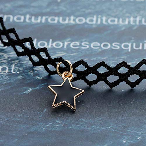 Olbye Elastic Choker Star Necklace Black Tattoo Choker Necklaces for Women Plastic Minimal Necklace Jewelry4