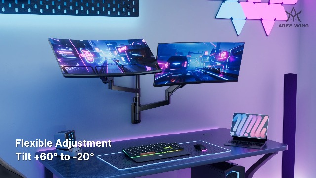 Amazon.com: ARES WING Dual Monitor Wall Mount for 24-57 Inch