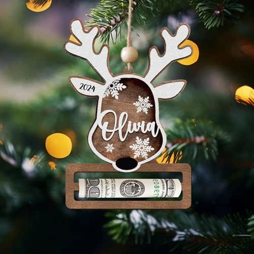 Tropiv Personalized Cute Money Holder Christmas Ornament