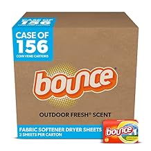P&G Professional Bounce Outdoor Fresh Fabric Softener Dryer Sheets, 2 Count Case of 156