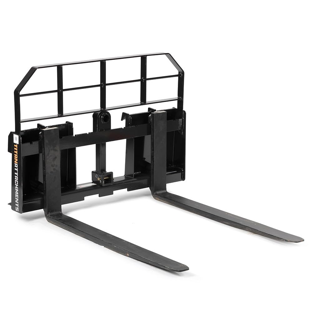 Pro Series Pallet Fork Frame, 60" Pallet Fork Blades, Universal SSQA Connection, Rated 6,000 LB, C2 Hay Spear & Stabilizer Spear Sleeves Included, 2" Receiver Hitch