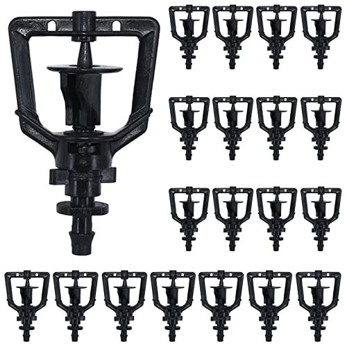 360°回転マイクロノズル、PP 4/7mm自動逆フック噴霧ノズル散水スプレー、庭の灌漑、農業灌漑システムに最適 (Color : 20PCS)