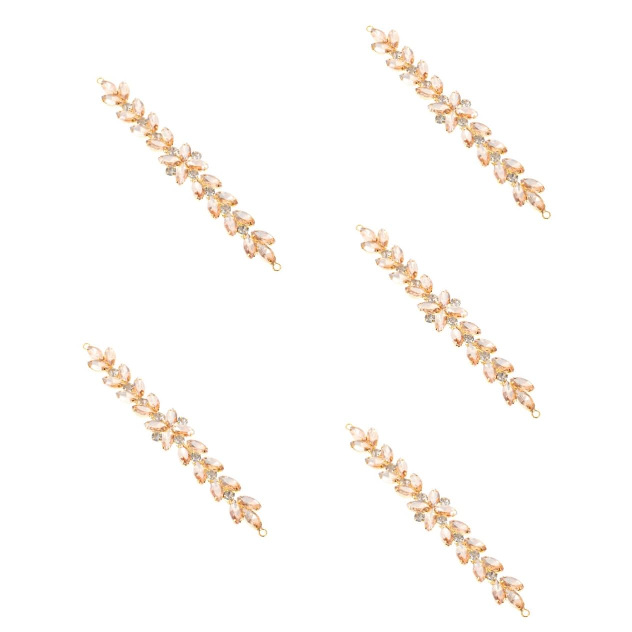 LALAFINA 5pezzi Applique Strass Di Per Abbigliamento Decorazione Per Vestiti Scarpe e Accessori Per Cerimonie e Feste Design Elegante e Brillante Facile Da Applicare