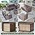 Aoxun 9 Piece Patio Furniture Set with 44” Fire Pit Table, Wicker Outdoor Furniture Set with Storage Box, Patio Sectional Set with Cushions and Waterproof Cover (Brown & Khaki)