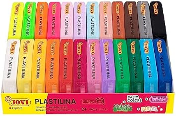 Jovi - Plastilina 2 Packs of Reusable and Non-Drying Modeling Clay, 24 1.75oz. Bars Each Pack, Total of 48 Bars, 100% Vegetable-Based, Gluten-Free, Non-Toxic, Great for Home and School