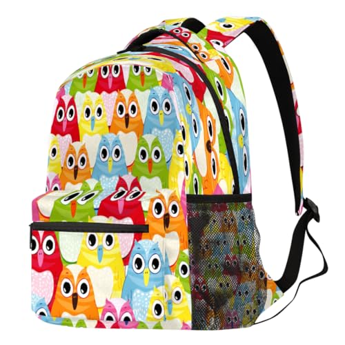 Sac à dos hibou coloré Large pour ordinateur portable et loisirs au quotidien