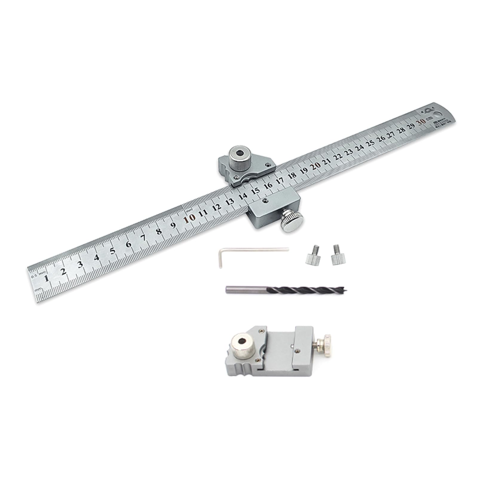 Alloy Layout Tool with 45 90 Degree Scale for Accurate Woodworking Stone Marking & Drilling 25mm Thick Materials Cutting Ergonomic Wood Marking Gauge
