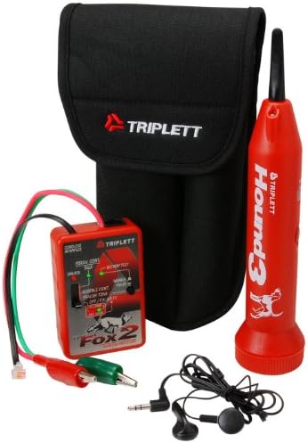 Triplett Fox & Hound Premium Tone and Probe Wire Tracing Kit Generates Multiple Tones with Adjustable Sensitivity for Electrical Wire, LAN Cable, Telephone, and More (3399)