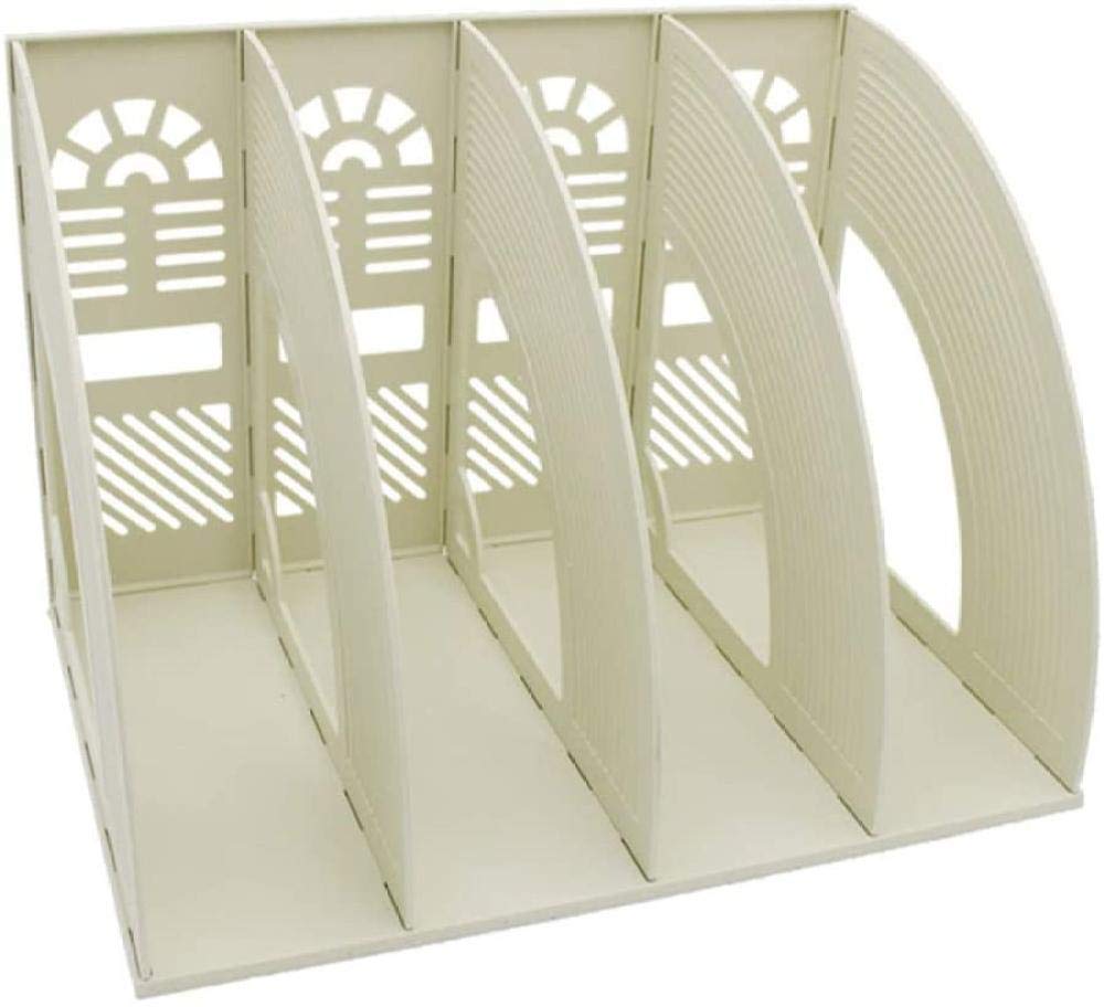Portadocumenti, portariviste, vassoio portadocumenti, vassoio portaoggetti, accessori per ufficio in plastica, portadocumenti, portariviste, organizer per carta da scrivania, scuola-Quadruple_Wh