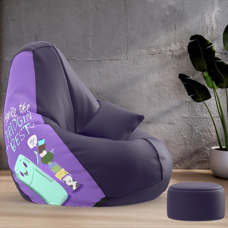 ComfyBean Bag with Beans Filled XXXXXL Bean Bag with Free Cushion and Footrest - Official : PrintZen Combo (Matching Color : Printed, Fridgin Best-Indigo) (B0DCZXGYGK) Amazon Price History, Amazon Price Tracker