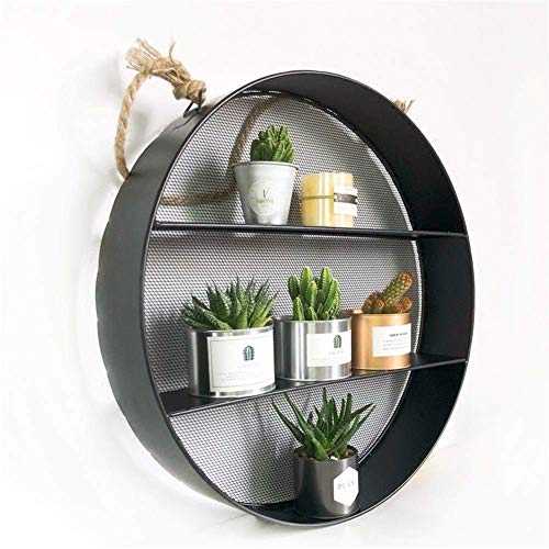 Présentoir moderne support bijoux cosmétiques mural rond en métal - 5