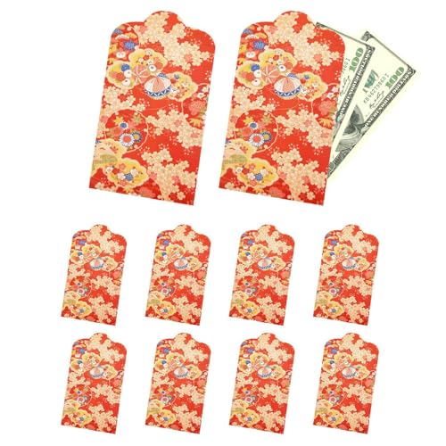 和風赤封筒 春節用赤封筒 2025年10倍 現金封筒 春節赤封筒 新年 新年 結婚式 クリスマス 卒業