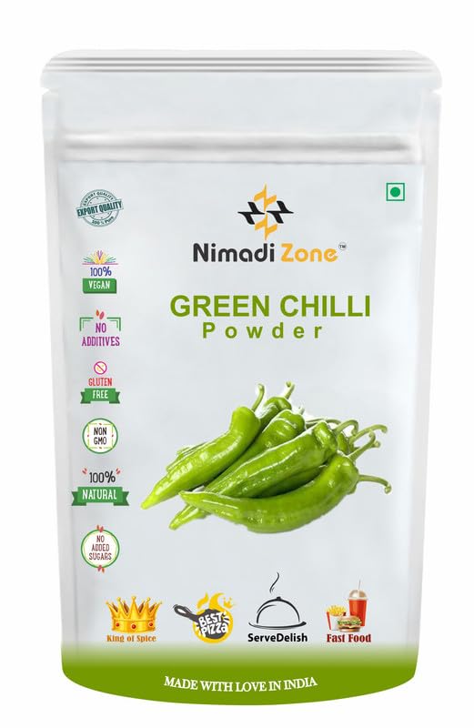 Nimadi Zone Green Chilli Powder/Hari Mirchi Powder - 500 GM X 2 = 1 KG by Nimadi Zone