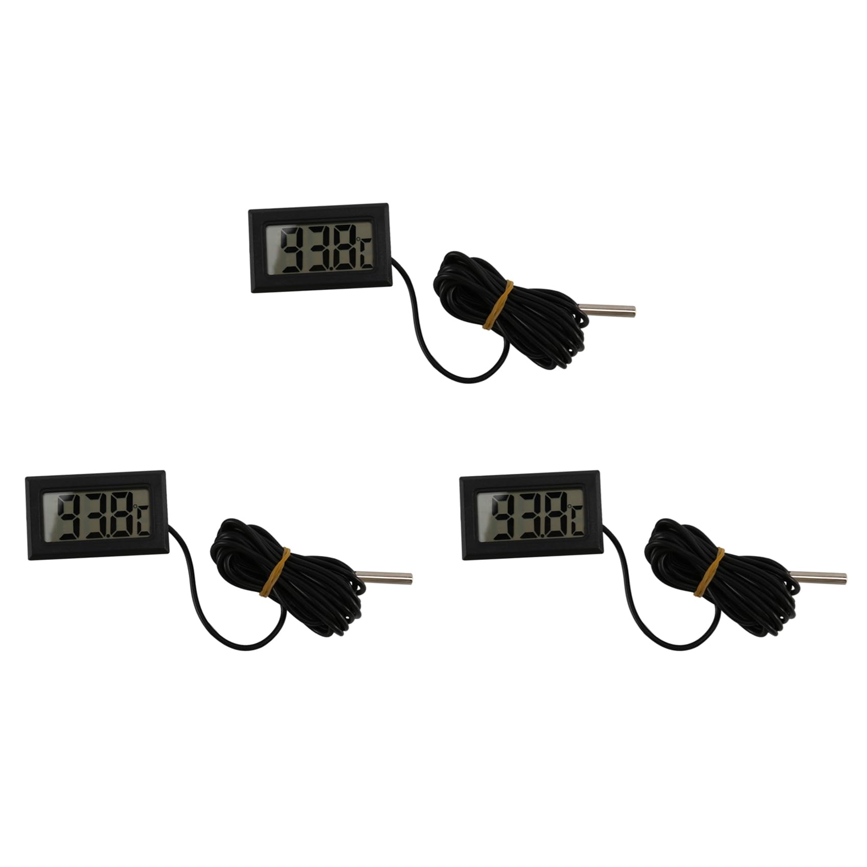 Hndhbfgrt 3X Thermometer Digital LCD -40 Degrees Celsius + 110 Degrees Celsius Temperature Measuring Instrument 2 Meter