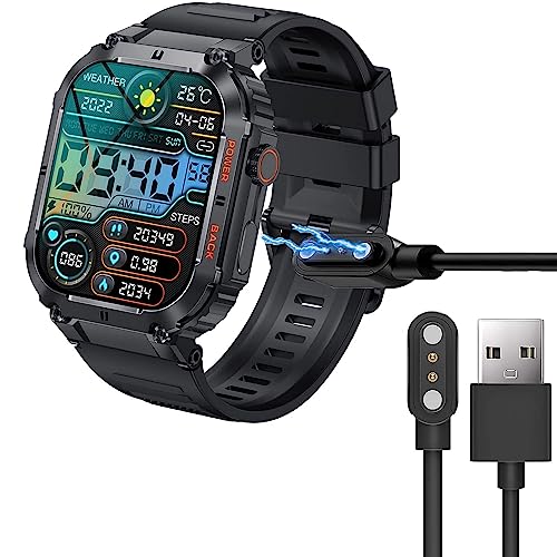 Cargador magnético K57 Lamshaw con cable USB negro para reloj inteligente KACLUT y LIGE