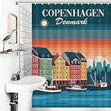 [53.54x70.87Inch（136x180cm） Rideau de douche] Ce rideau de douche en polyester de qualité supérieure convient à la plupart des baignoires et cabines de douche standard et peut être utilisé comme rideau de douche multifonctionnel ou comme rideau de douche. Il s'adapte aux tringles droites et courbes et peut être utilisé seul ou avec une doublure pour une imperméabilité renforcée.