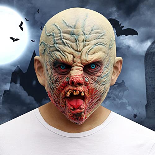 Zombie Masker, Walking Dead Volledig Hoofdmasker Met Afneembaar Gezichtsmasker, Latex Veranderend Volledig Hoofdmasker… - Image 6