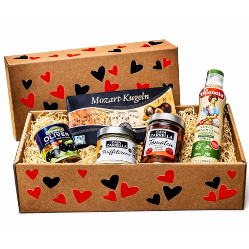 Feinkost Geschenkbox mit Oliven Trüffelcreme & Antipasti