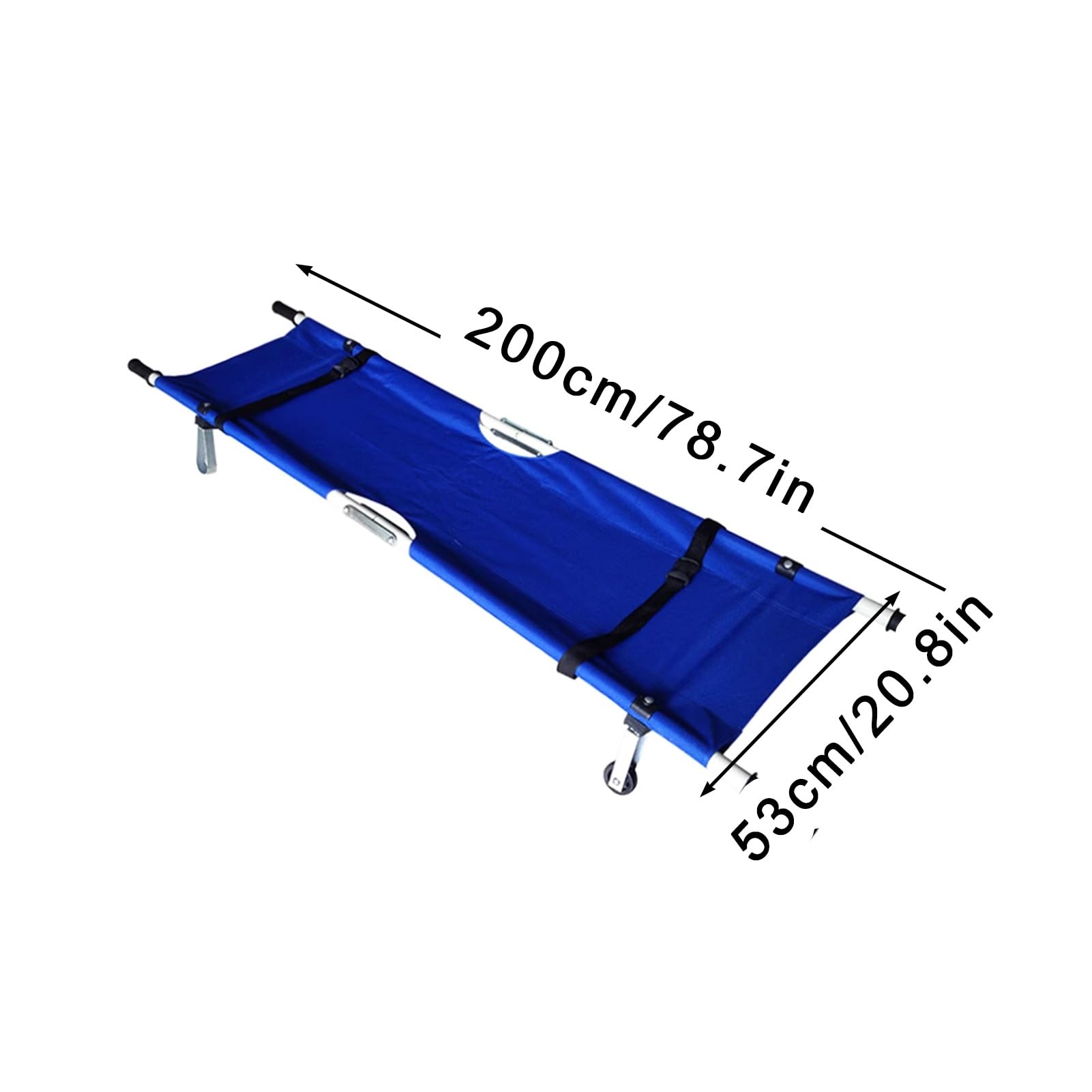 Civière Portative Pliante, Brancard Médicale en Alliage D'aluminium, Civière Sauvetage À Domicile, avec Transfert de Patients À roulettes, pour Hôpital, Clinique, Sites Sportifs