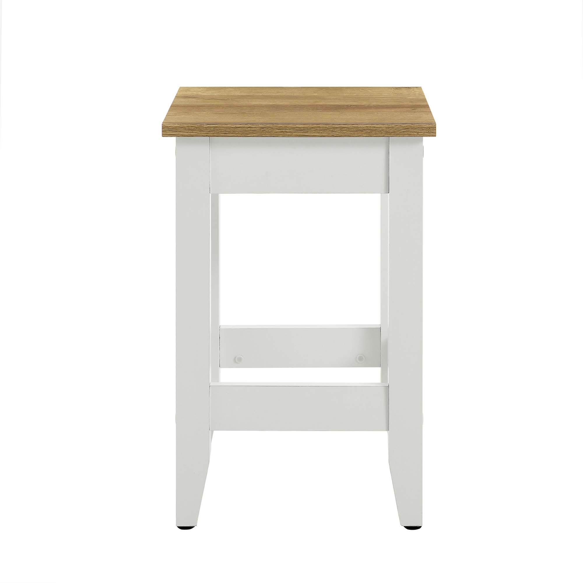 Modway Sunbrook Tabouret de comptoir de cuisine en chêne blanc de 55,9 cm – Tabouret de bar rustique pour îlot de cuisine ou bar à petit-déjeuner