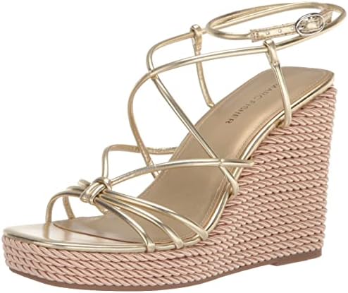 Marc Fisher Women's Zarah Wedge Sandal, Gold 710, 7