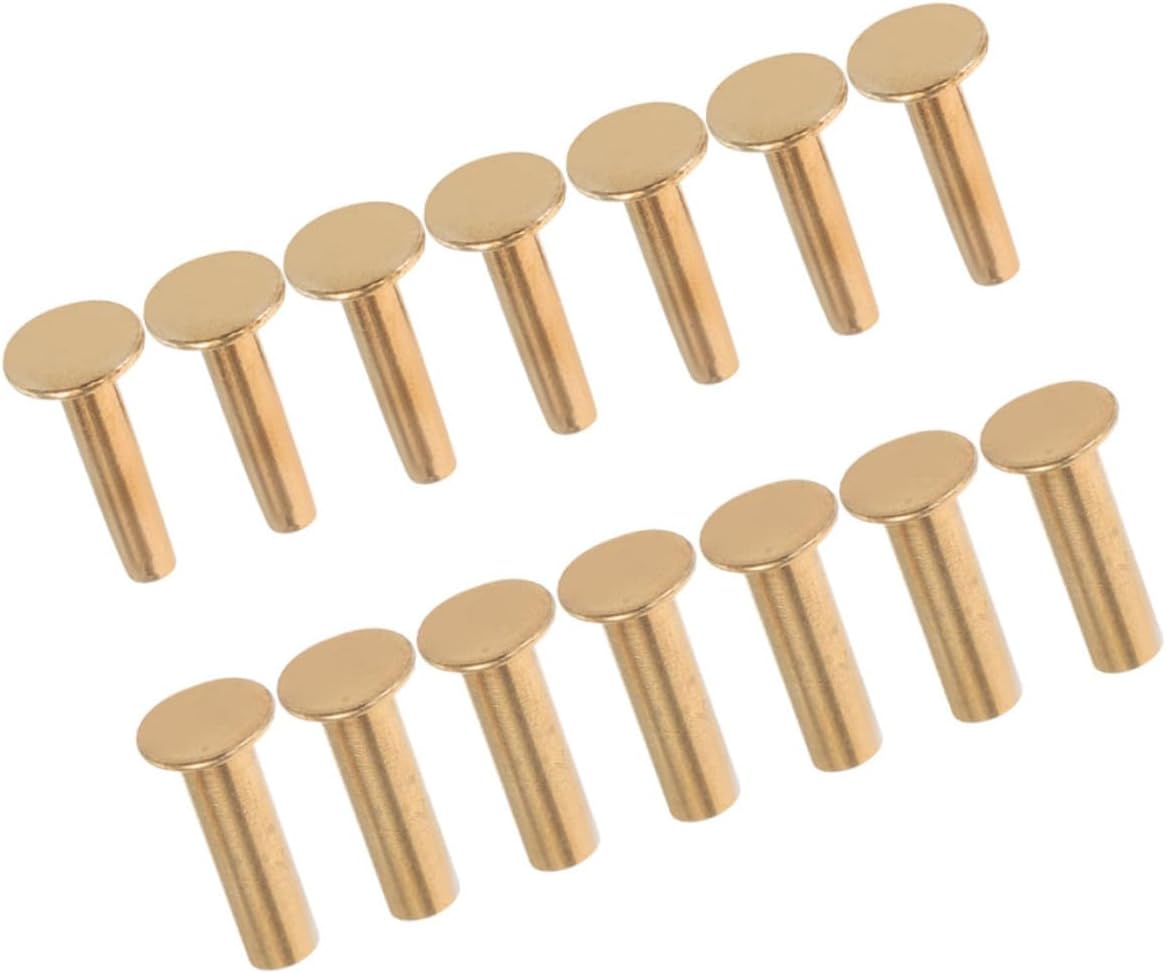 GANAZONO 14Pairs Copper Rivets for Knife Handle Repair Durable Rivet Nails for Secure Fixation Easy Installation Essential Accessories for Kitchen Knife Maintenance GANAZONO 14Pairs Copper Rivets for Knife Handle Repair Durable Rivet Nails for Secure Fixation Easy Installation Essential Accessories for Kitchen Knife Maintenance