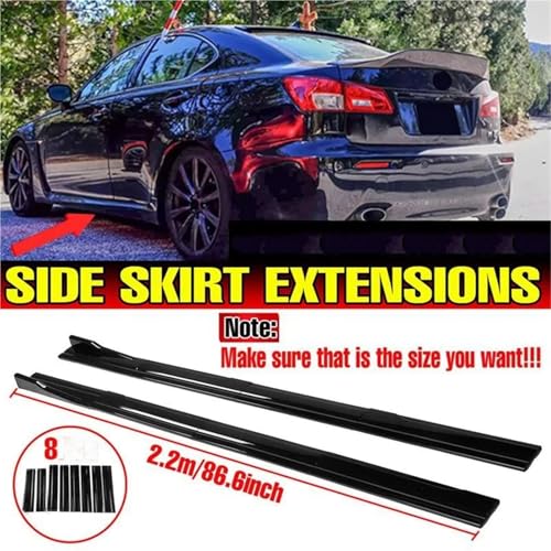 Faldas laterales para Lexus IS250 2006-2013 en negro mate, juego de 2 splitters extensiones 2