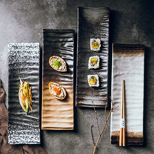 Vaisselle pour fêtes et grandes occasions avec ce lot de 4 assiettes longues de 35 cm au four