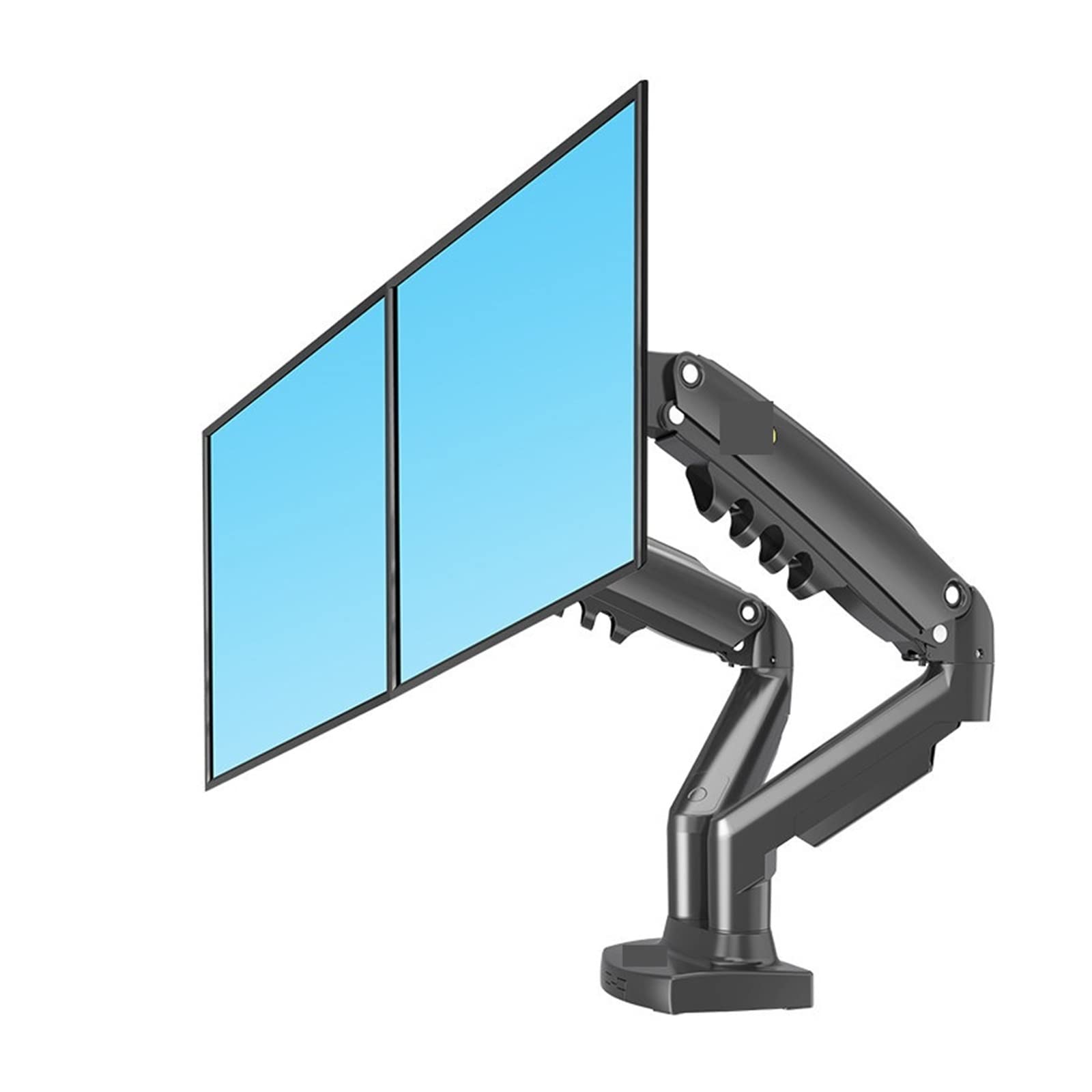 Aioneer Screen Stand, F160 Gas Spring Desktop 17"-27" Dual Monitor Holder Arm With 2 Usb3.0 Monitor Mount Bracket Load 2-9 Kg Each Arm-F160 W no US-1