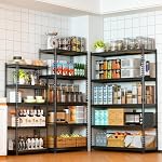 LEVELEVE 5-Tier Storage Shelving Unit, 2020 lbs Capacity, Heavy Duty Adjustable Metal Utility Shelf, 48" L x 18" W x 73" H for Garage, Kitchen, Pantry, Basement, Bathroom, Laundry - Image 2