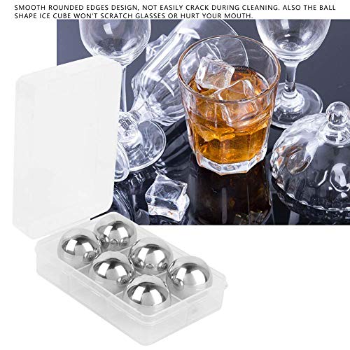6 Piezas Cubos de Hielo de Acero Inoxidable Reutilizables miniatura 7