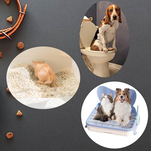 Salle de bain pour chien lavable et solide avec bac d'intérieur compact