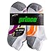 Women's Tab Performance Socks by Prince: Running, Tennis & Casual (Pack of 6), White, Size 6-10