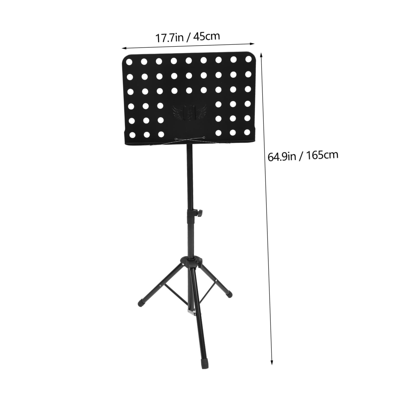 TOYANDONA Atril de Música Portátil y Plegable para Partituras Trípode de Acero y Abs Color Negro Adecuado para Presentaciones y Uso Manos Libres