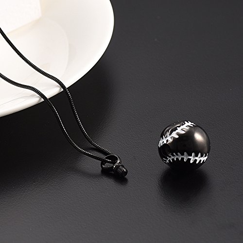 Médaillon funéraire baseball acier inoxydable pour sécuriser les cendres - 2