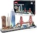 HLFGJE 3D Puzzle | Juguete del Rompecabezas | Rompecabezas Rolling | Rompecabezas 3D para niños y Adultos | Regalos cumpleaños | LED emblemático de la Ciudad,San Francisco