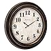 Westclox Traditional Large Wall Clock Battery-Operated Clock for Living Room, Bedroom, Office | Ideal Housewarming Gift (20 Inch, Rustwood)
