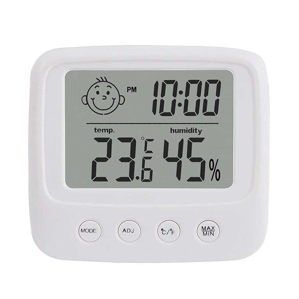 Cyfrowy miernik temperatury i wilgotności LCD z podświetleniem, elektroniczny higrometr do użytku domowego, termometr, stacja pogodowa, pokój dziecięcy，No backlight