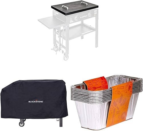 Miniatura 1 de Blackstone 5003 - Cubierta de tapa dura de 28 pulgadas para parrilla de exterior y cubierta de plancha 1529 para plancha de 28 pulgadas con estante