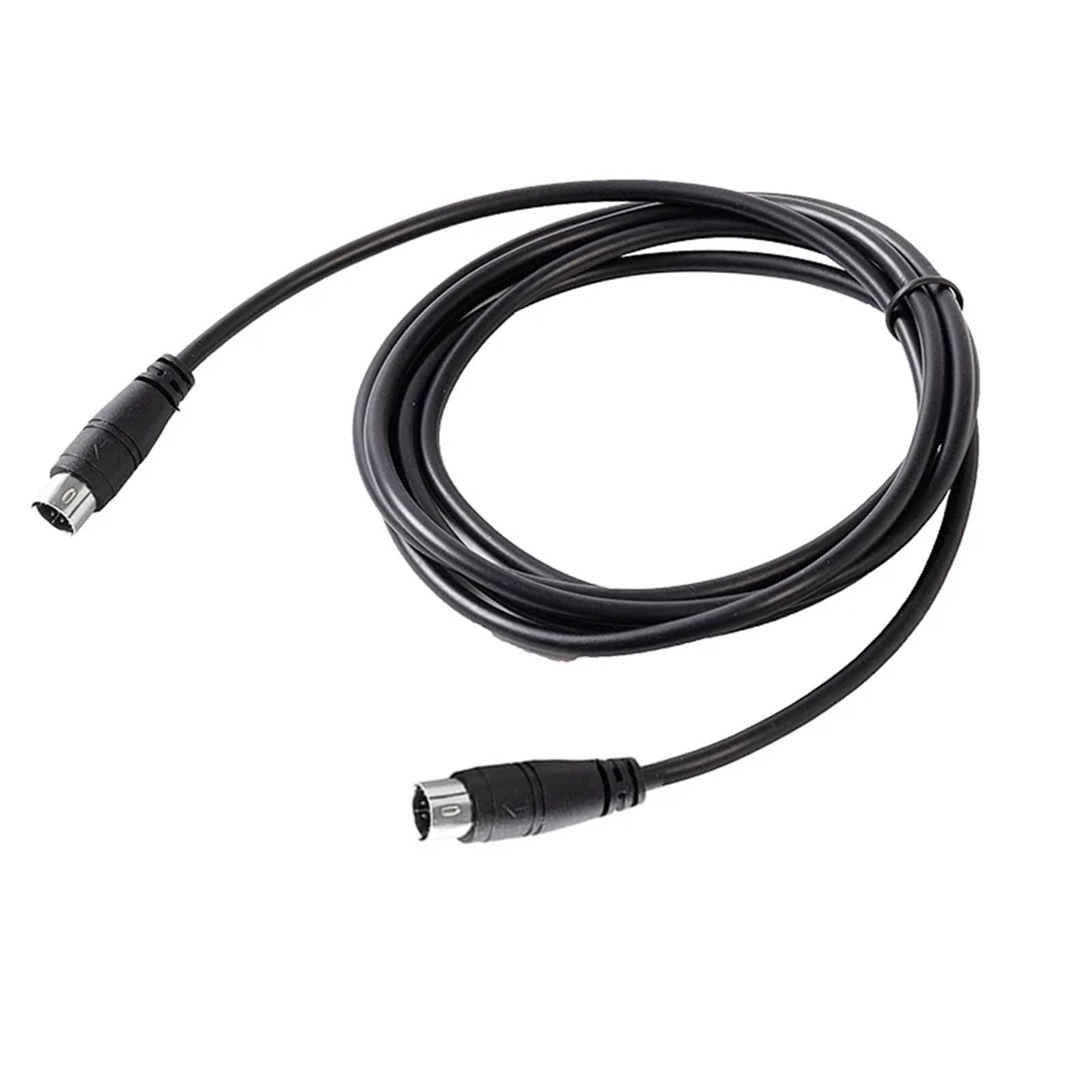 Mini DIN 8-pinowy kabel/przewód przedłużający, męsko-męski, wiązka prosta, drukowana po obu stronach (3 metry)