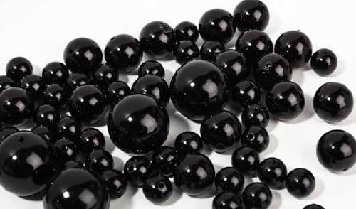 Factory Direct Craft Wholesale Elegant Vase Fillers - 8 Ounce Bag (Approx 68 Pearls) Oversized Black Pearl Beads - Unique Decorative Gems by Factory Direct Craft