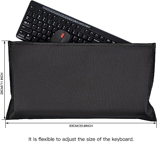 Image of EDRAK Keyboard Dust Productive Bag Case Sleeve Pouch for Universal Keyboard, Logitech /Razer /Das /Havit /Apple Magic Keyboard Protector, Wireless /Wire Computer /Gaming PC Keyboard Dust Cover (Black)
