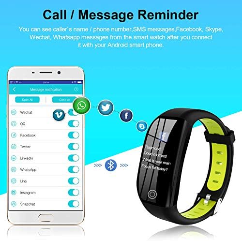 Tipmant Fitness Trackers, IP68 Waterproof Activity Tracker with 1.14 inch HD Screen Heart Rate Monitor Pedometer Step Counter Watch Sleep Monitor, Slim Smart Bracelet for Women Men Kids