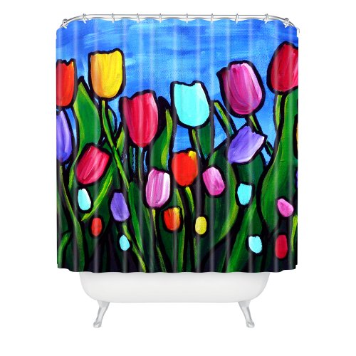 Deny Designs Renie Britenbucher Tulips Shower Curtain, 69" x 72"
