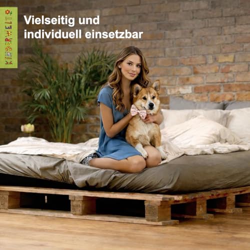 KiNDERWELT Schaumstoff Polster 120x80x8 cm, Europaletten Maß, Schaumstoffplatte 8 cm, Polster aus Schaumstoff, Schaum Matratze für DIY Polsterung Möbel, Matratzenauflage, Camping, Basteln
